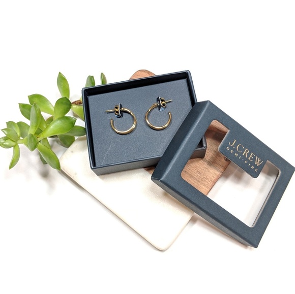 • j crew • demi fine twisted hoop earrings - Picture 2 of 6